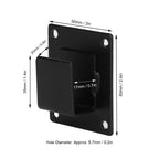 5pcs Wall Shelf Mount Bracket Display Shelf Hook Hanger Rack Tube Bar Holder BlackOpening Type
