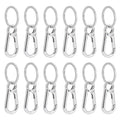 12pcs Alloy Keychain AntiRust No Deformation Glossy Surface for Hanging Key Wallet Zip Belt