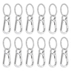12pcs Alloy Keychain AntiRust No Deformation Glossy Surface for Hanging Key Wallet Zip Belt