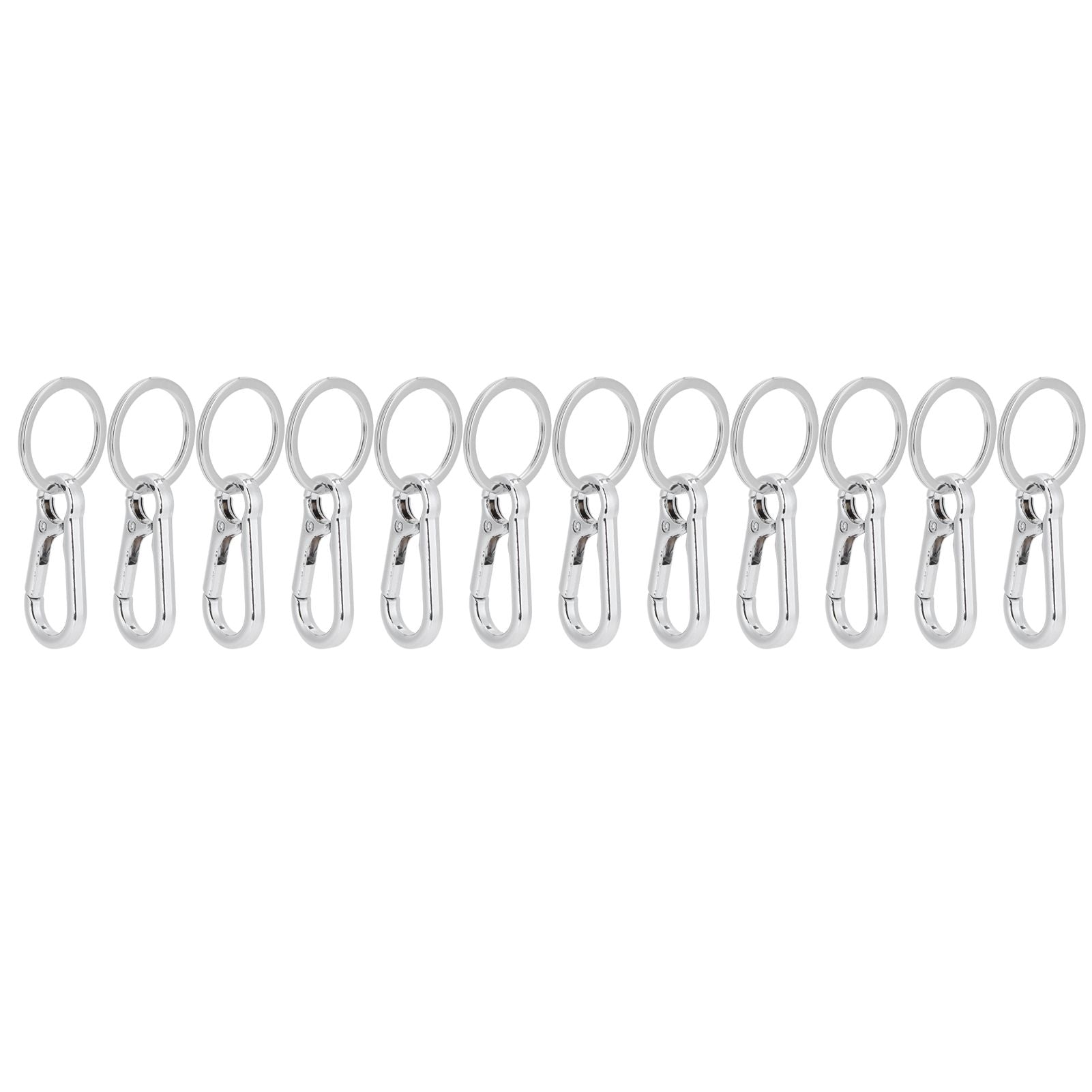 12pcs Alloy Keychain AntiRust No Deformation Glossy Surface for Hanging Key Wallet Zip Belt