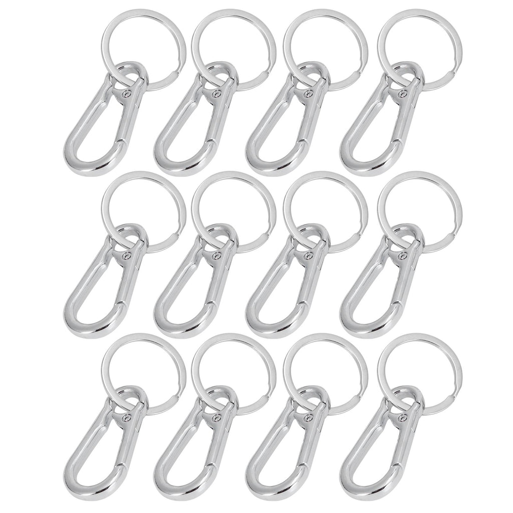 12pcs Alloy Keychain AntiRust No Deformation Glossy Surface for Hanging Key Wallet Zip Belt