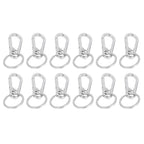 12pcs Alloy Keychain AntiRust No Deformation Glossy Surface for Hanging Key Wallet Zip Belt