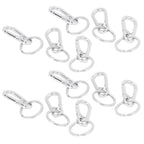 12pcs Alloy Keychain AntiRust No Deformation Glossy Surface for Hanging Key Wallet Zip Belt