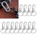12pcs Alloy Keychain AntiRust No Deformation Glossy Surface for Hanging Key Wallet Zip Belt