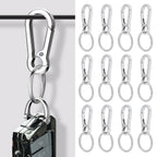 12pcs Alloy Keychain AntiRust No Deformation Glossy Surface for Hanging Key Wallet Zip Belt