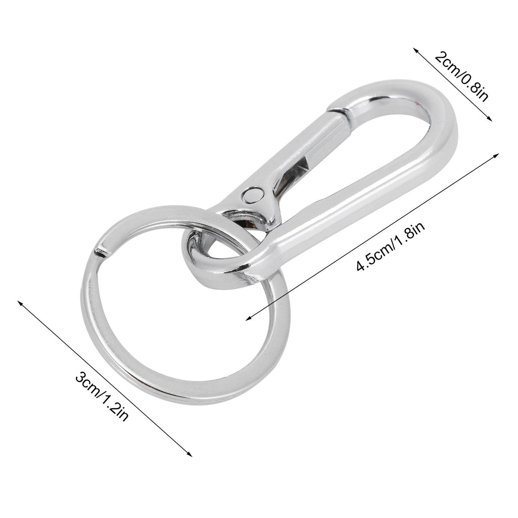 12pcs Alloy Keychain AntiRust No Deformation Glossy Surface for Hanging Key Wallet Zip Belt