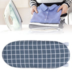 Mini Ironing Board Foldable Sleeve Cuffs Collars Ironing Table for Home Travel UseDark Blue Grid