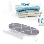 Mini Ironing Board Foldable Sleeve Cuffs Collars Ironing Table for Home Travel UseClassic Grid