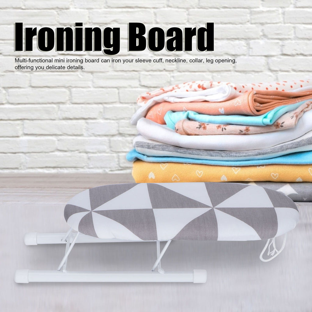 Mini Ironing Board Foldable Sleeve Cuffs Collars Ironing Table for Home Travel UseFashion Square Grid
