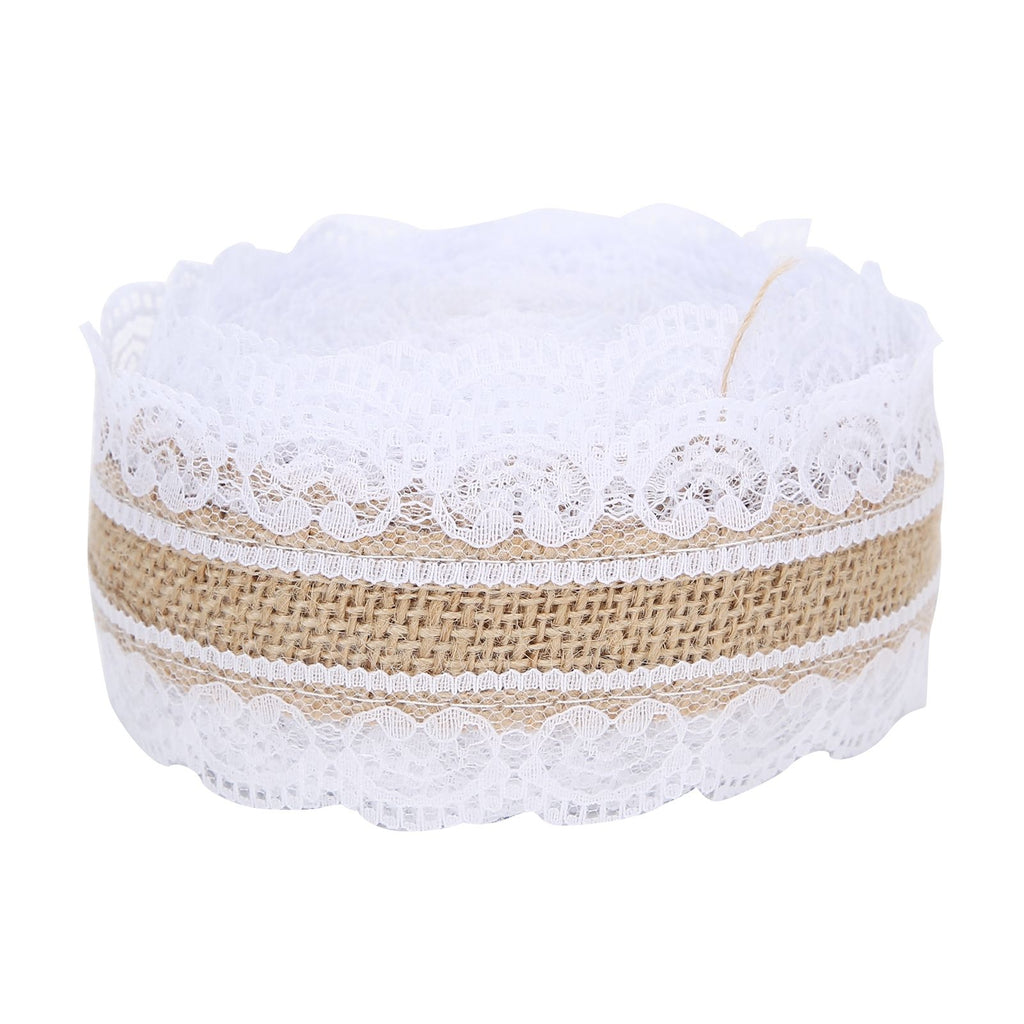 10m DIY Jute Lace Roll Wedding Birthday Party Decoration Crafts Clothing Accessories