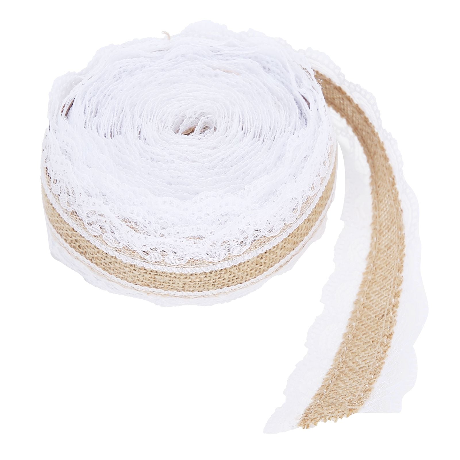 10m DIY Jute Lace Roll Wedding Birthday Party Decoration Crafts Clothing Accessories