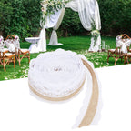10m DIY Jute Lace Roll Wedding Birthday Party Decoration Crafts Clothing Accessories