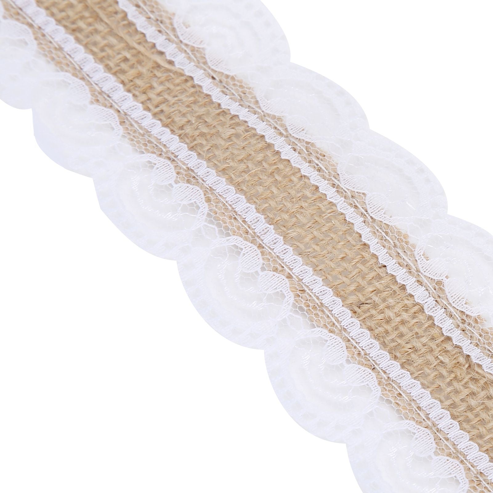 10m DIY Jute Lace Roll Wedding Birthday Party Decoration Crafts Clothing Accessories