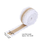 10m DIY Jute Lace Roll Wedding Birthday Party Decoration Crafts Clothing Accessories