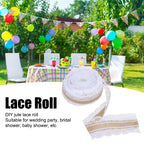 10m DIY Jute Lace Roll Wedding Birthday Party Decoration Crafts Clothing Accessories