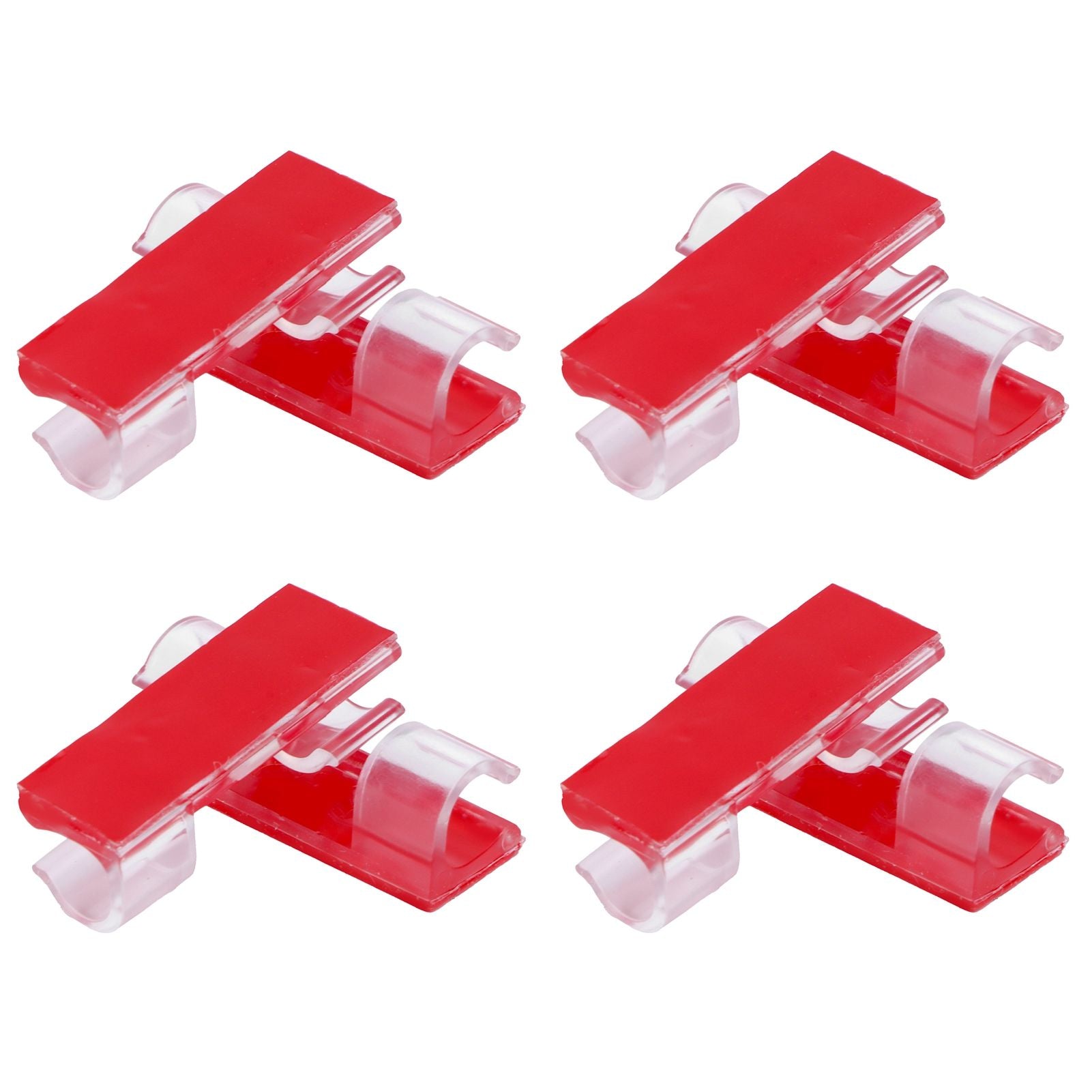 20Pcs Wire Clamp Self adhesive Line Cable Clip Buckle Fastener Desktop Organizer(Transparent )