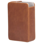 Cigarette Case Magnet Cigarette Box 20 Capacity Pressure Resistant PU Cigarette Case for MenApricot