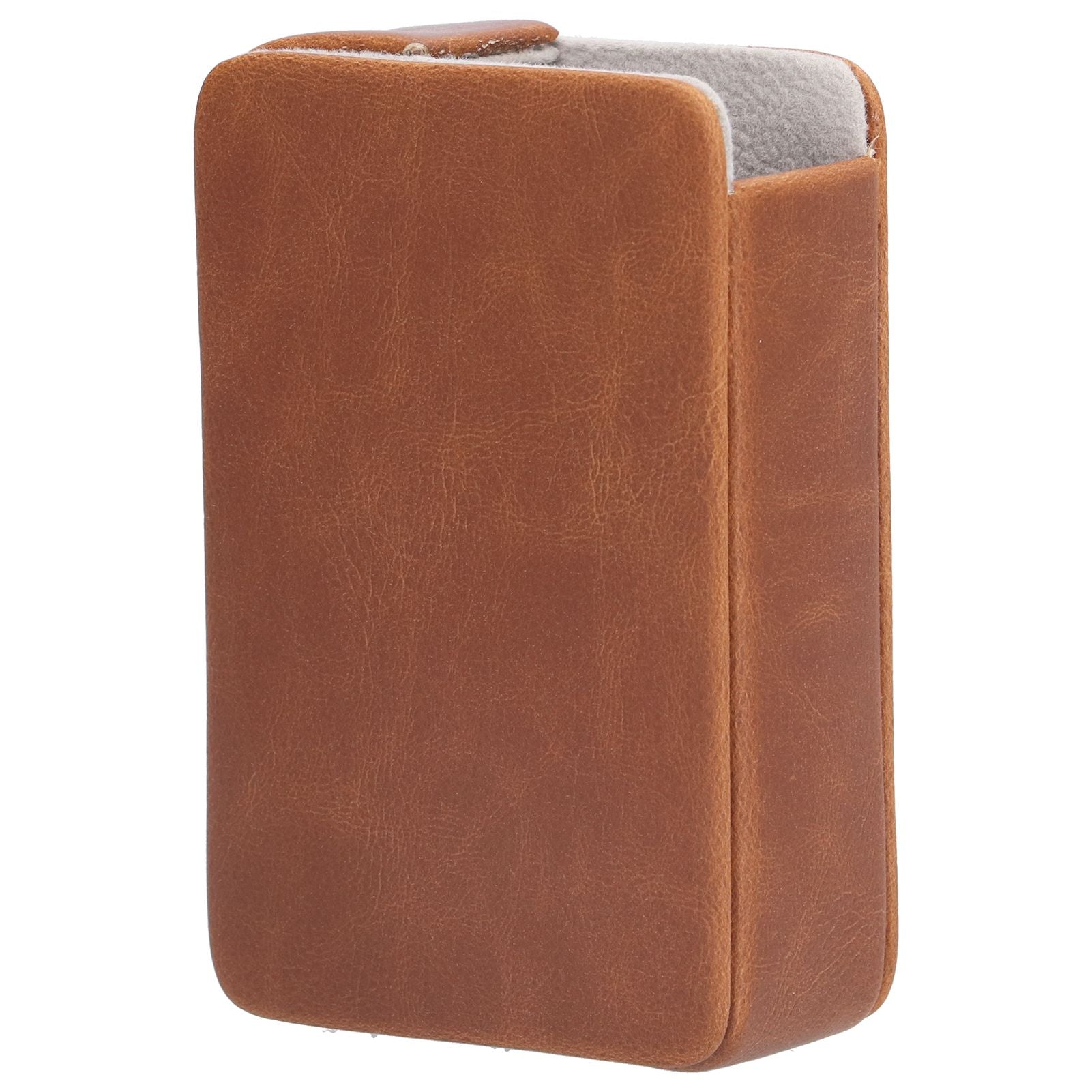 Cigarette Case Magnet Cigarette Box 20 Capacity Pressure Resistant PU Cigarette Case for MenApricot