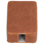 Cigarette Case Magnet Cigarette Box 20 Capacity Pressure Resistant PU Cigarette Case for MenApricot