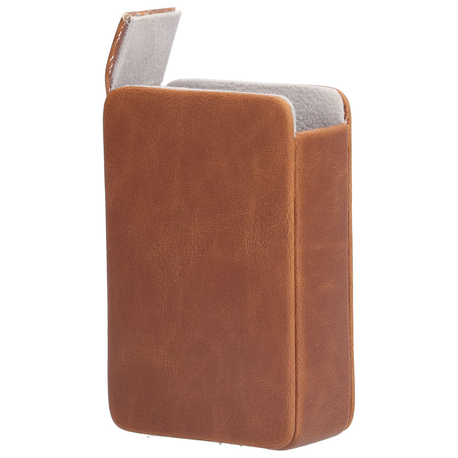 Cigarette Case Magnet Cigarette Box 20 Capacity Pressure Resistant PU Cigarette Case for MenApricot
