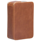 Cigarette Case Magnet Cigarette Box 20 Capacity Pressure Resistant PU Cigarette Case for MenApricot
