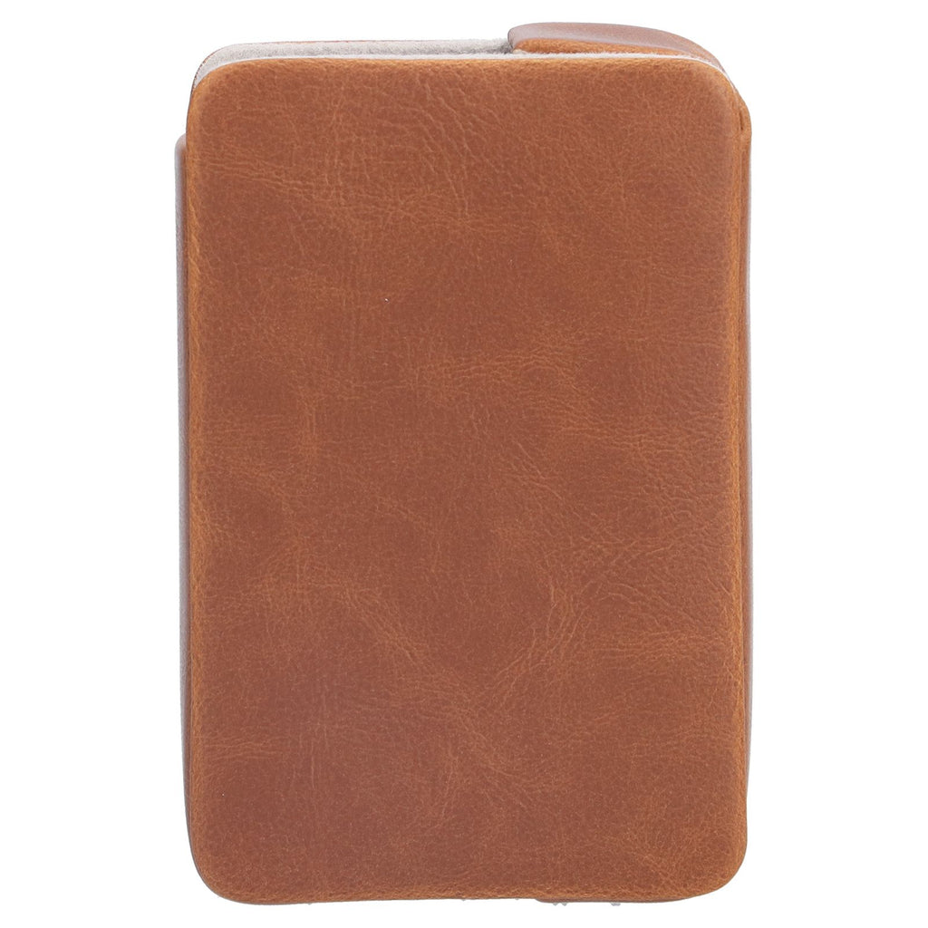 Cigarette Case Magnet Cigarette Box 20 Capacity Pressure Resistant PU Cigarette Case for MenApricot