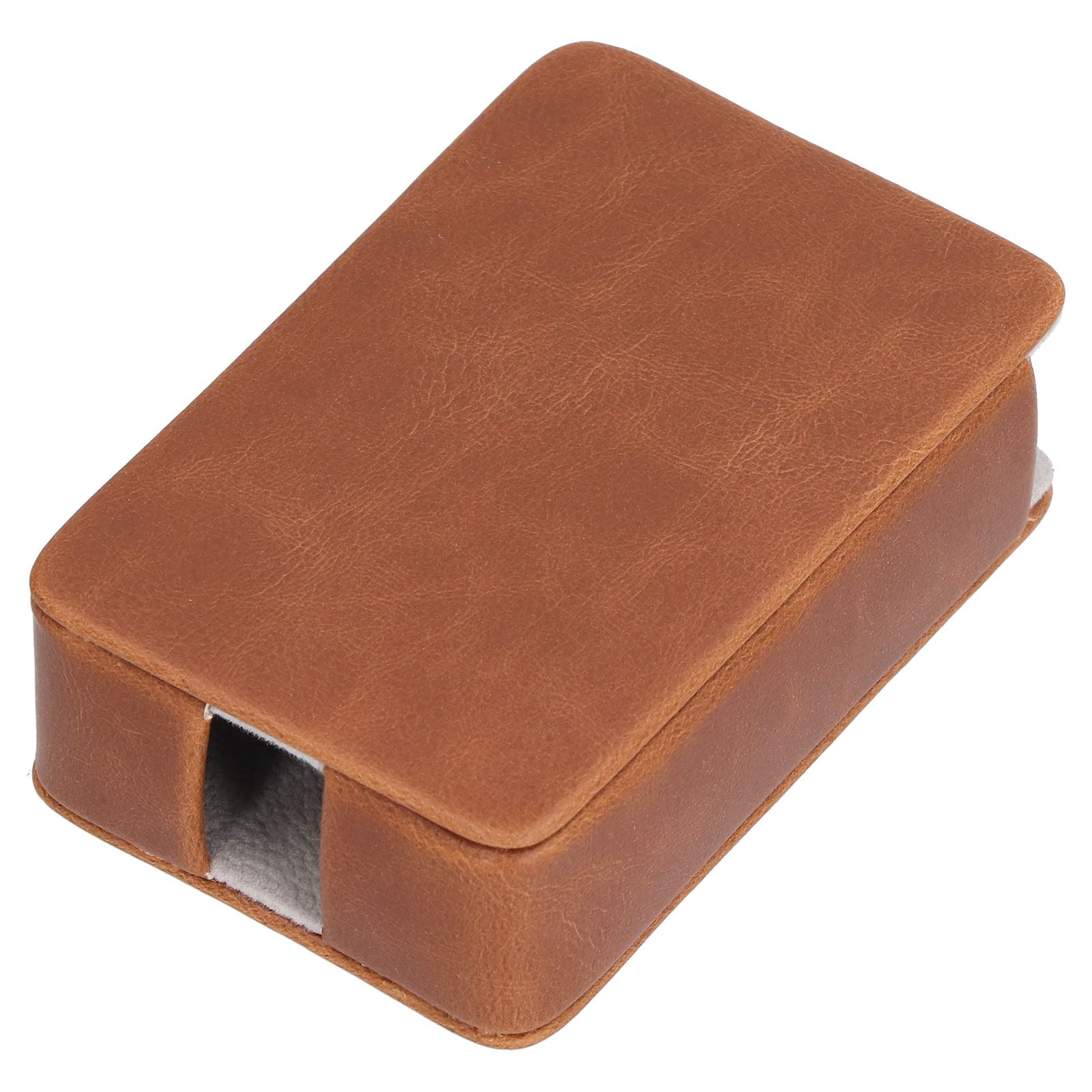 Cigarette Case Magnet Cigarette Box 20 Capacity Pressure Resistant PU Cigarette Case for MenApricot