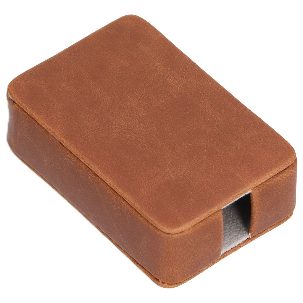 Cigarette Case Magnet Cigarette Box 20 Capacity Pressure Resistant PU Cigarette Case for MenApricot
