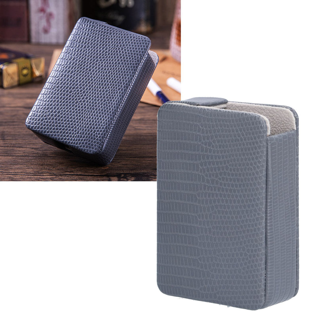 Cigarette Case Magnet Cigarette Box 20 Capacity Pressure Resistant PU Cigarette Case for MenGray