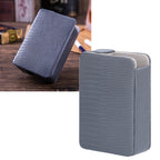 Cigarette Case Magnet Cigarette Box 20 Capacity Pressure Resistant PU Cigarette Case for MenGray