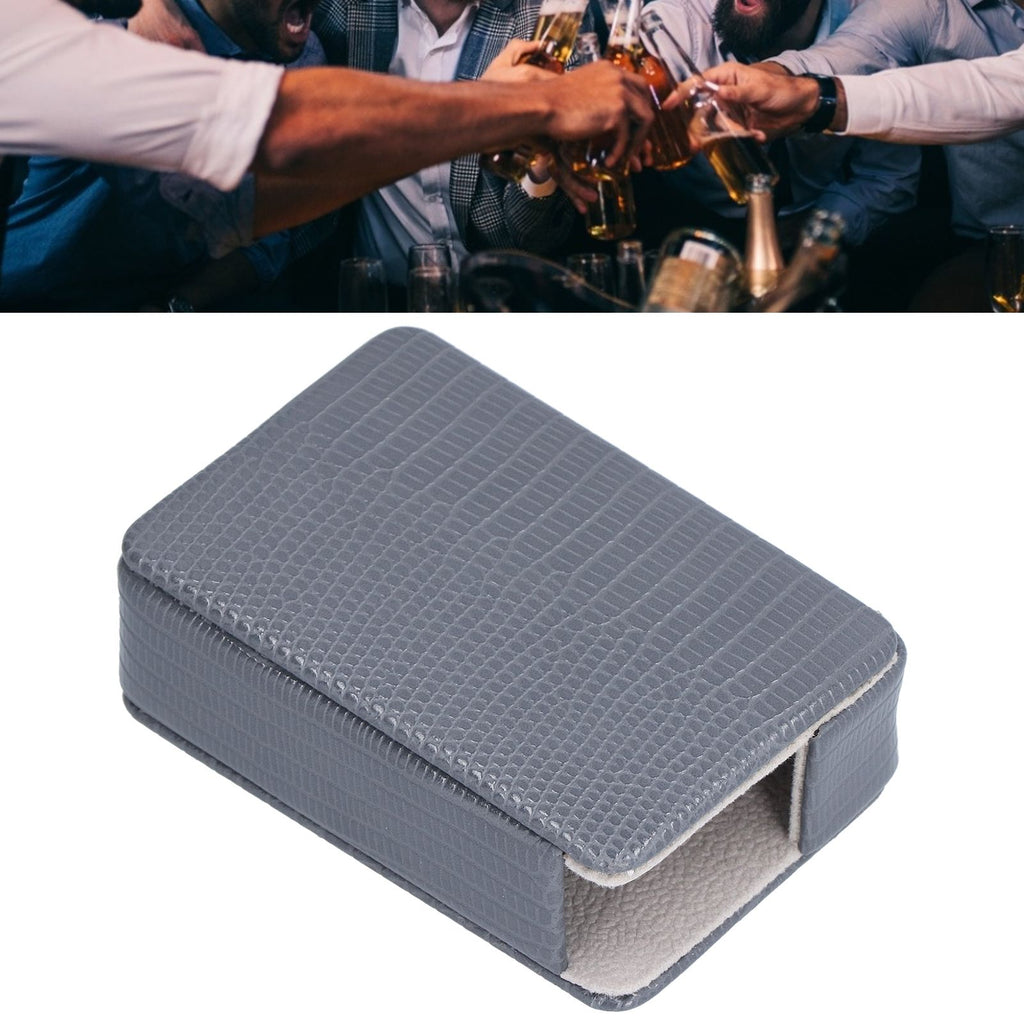 Cigarette Case Magnet Cigarette Box 20 Capacity Pressure Resistant PU Cigarette Case for MenGray
