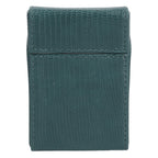 PU Cigarette Case Magnetic Cigarette Box Waterproof and Holds for 20 Cigarettes Lizard Pattern for MenGreen