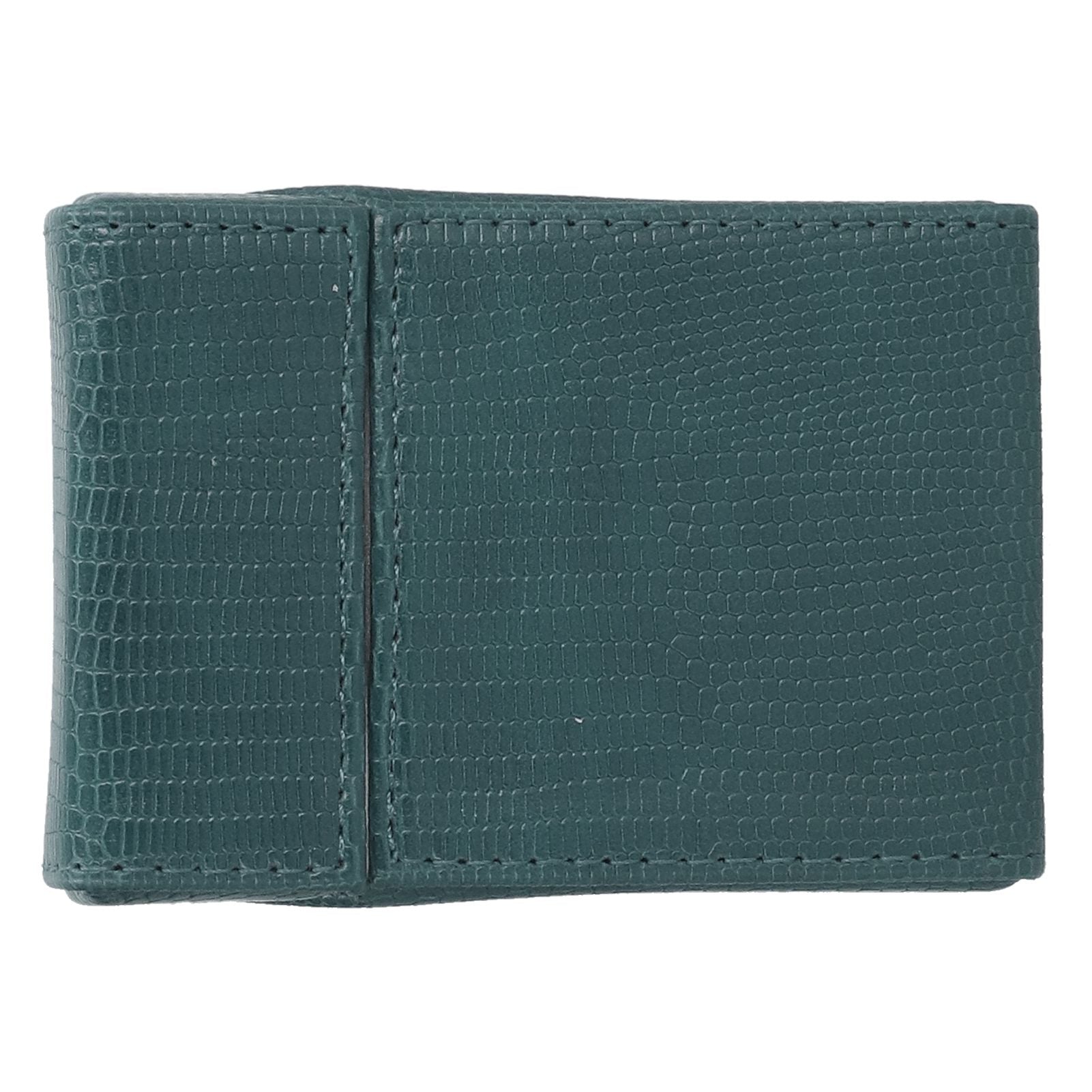 PU Cigarette Case Magnetic Cigarette Box Waterproof and Holds for 20 Cigarettes Lizard Pattern for MenGreen