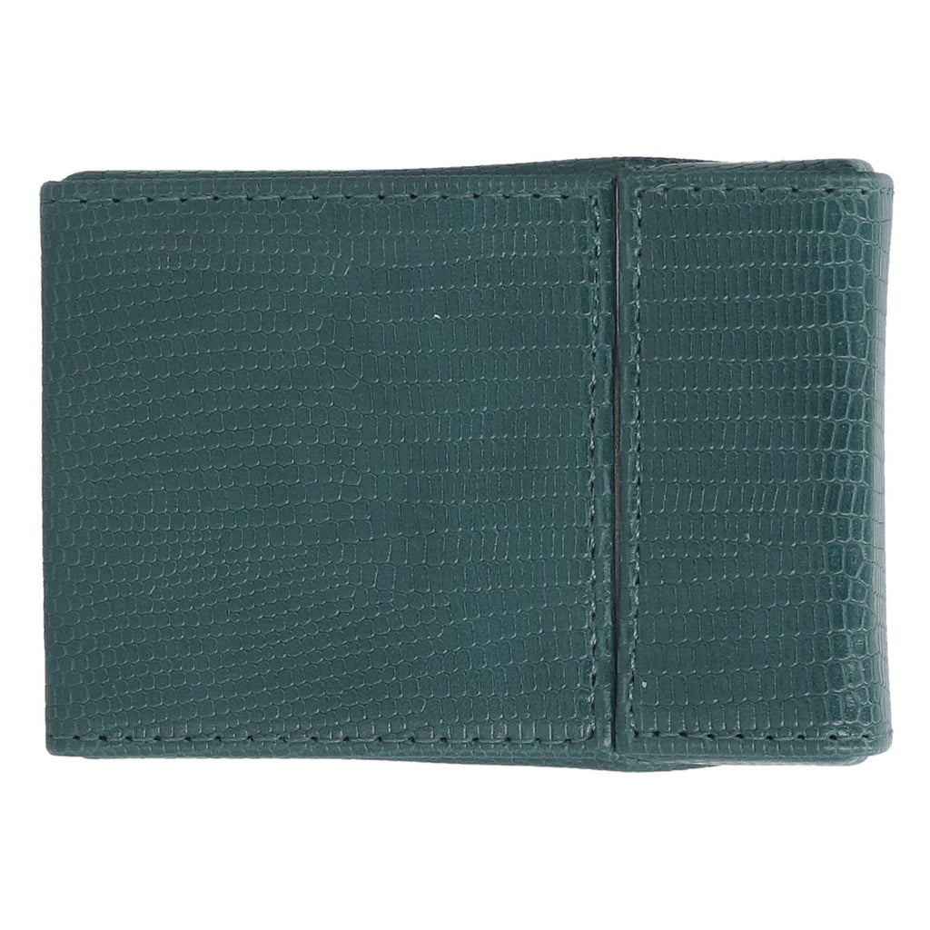 PU Cigarette Case Magnetic Cigarette Box Waterproof and Holds for 20 Cigarettes Lizard Pattern for MenGreen