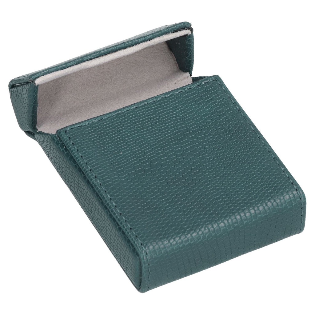 PU Cigarette Case Magnetic Cigarette Box Waterproof and Holds for 20 Cigarettes Lizard Pattern for MenGreen