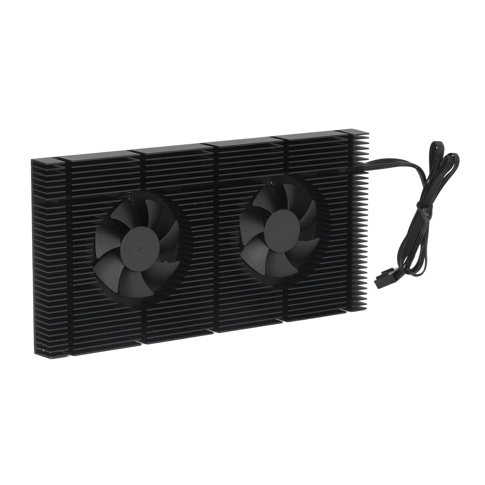 GK6 Dual PWM Fan VRAM Heatsink Adjustable Speed Backplane Memory Cooling Cooler for 3080 3070 Radiator0.5mm Pad 600