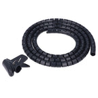Spiral Cable Wrap Organizer Dia 20mm/0.79in Wire Winding Tube Cord Management System for Home Office TV DVD PC Cable1.5m/4.9ft