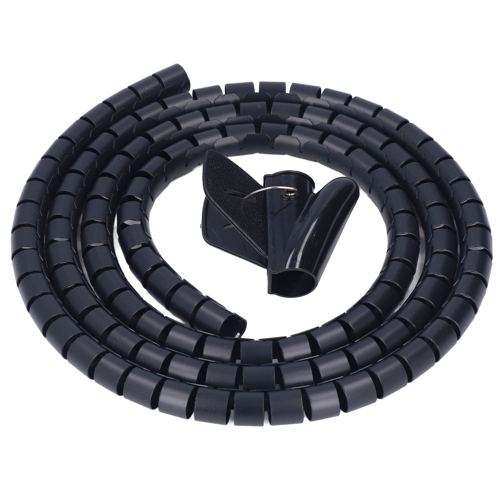 Spiral Cable Wrap Organizer Dia 20mm/0.79in Wire Winding Tube Cord Management System for Home Office TV DVD PC Cable1.5m/4.9ft