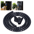 Spiral Cable Wrap Organizer Dia 20mm/0.79in Wire Winding Tube Cord Management System for Home Office TV DVD PC Cable1.5m/4.9ft