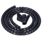 Spiral Cable Wrap Organizer Dia 20mm/0.79in Wire Winding Tube Cord Management System for Home Office TV DVD PC Cable2m/6.6ft