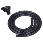 Spiral Cable Wrap Organizer Dia 20mm/0.79in Wire Winding Tube Cord Management System for Home Office TV DVD PC Cable2m/6.6ft