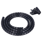 Spiral Cable Wrap Organizer Dia 20mm/0.79in Wire Winding Tube Cord Management System for Home Office TV DVD PC Cable2m/6.6ft