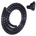 Spiral Cable Wrap Organizer Dia 20mm/0.79in Wire Winding Tube Cord Management System for Home Office TV DVD PC Cable2m/6.6ft
