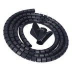 Spiral Cable Wrap Organizer Dia 20mm/0.79in Wire Winding Tube Cord Management System for Home Office TV DVD PC Cable2m/6.6ft