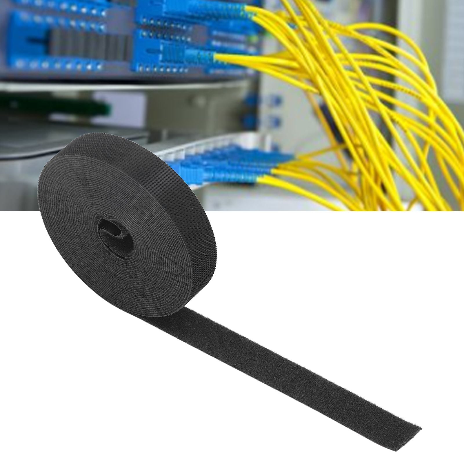 Hook and Loop Cable Ties Multipurpose Reusable Fastening Nylon Tape for Wire Management5 meter / 16.4ft