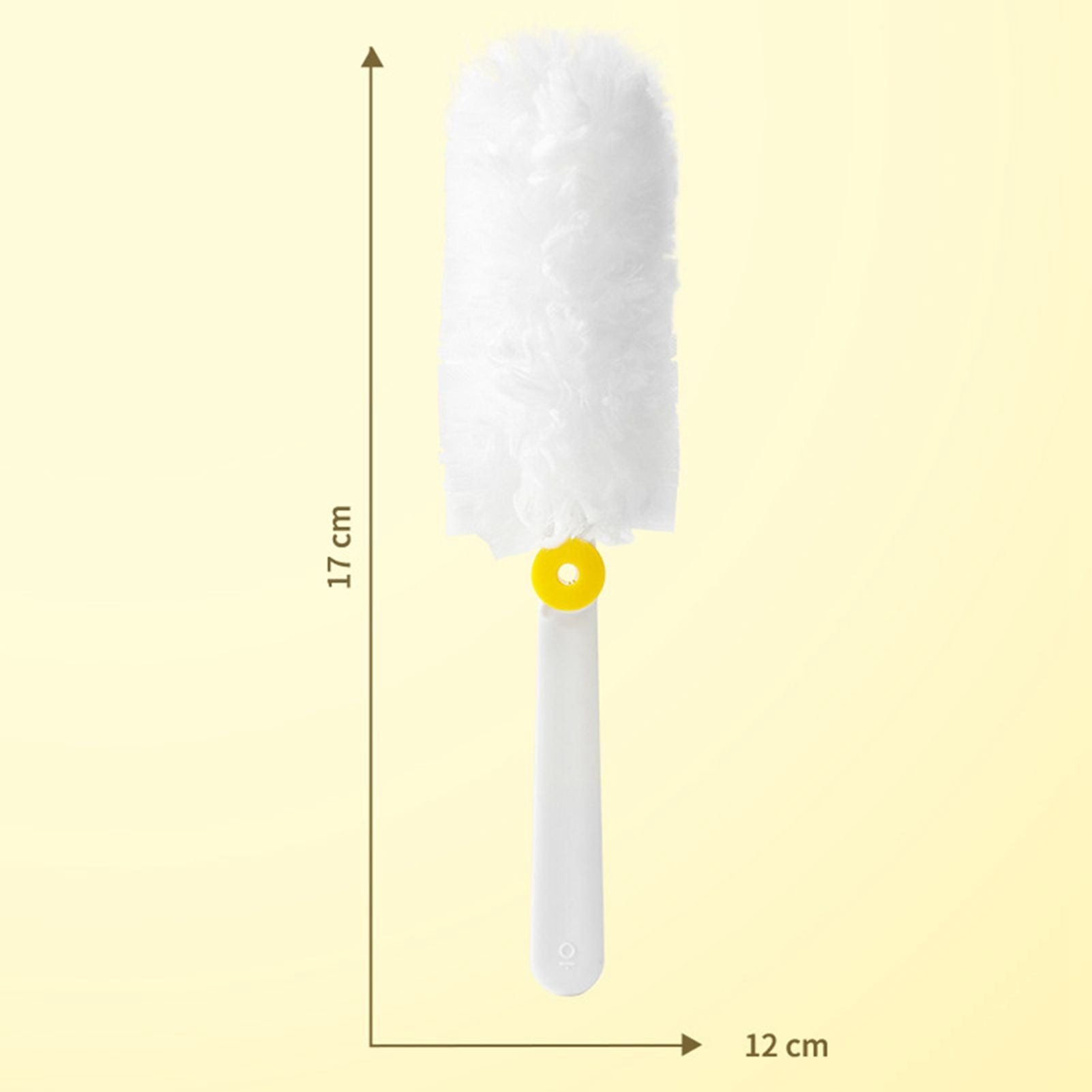 Hand Duster Electrostatic Adsorption Washable Replaceable Cleaning Fibers Telescopic Duster for Floor Desk CleaningFlat White