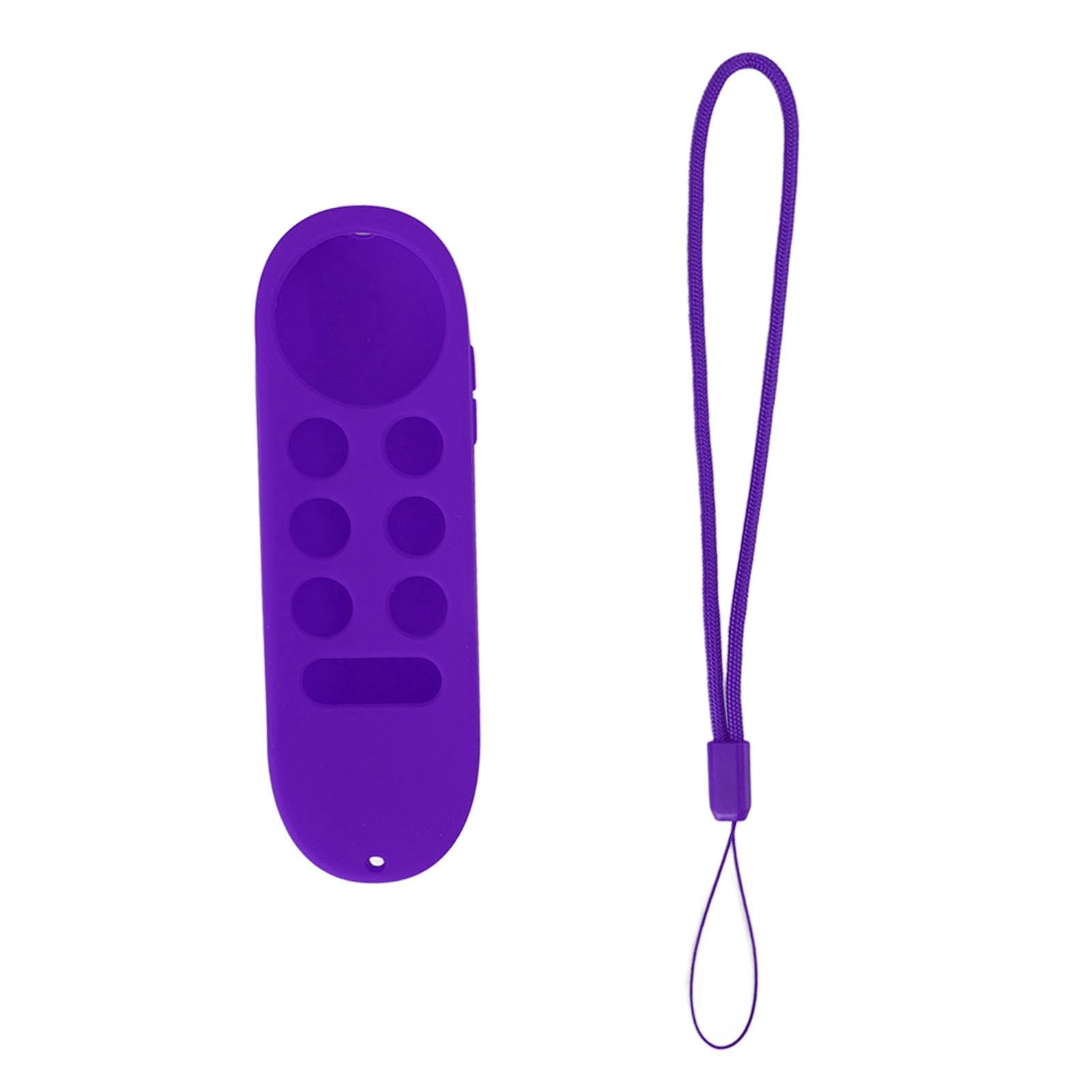 Remote Control Protective Cover Silicone Case for Chromecast with Google TV Remote Controller Purple