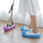 5PCS Mop Slippers Chenille Soft Strong Water Absorption Dust Removing Mop Shoe Cover for Home