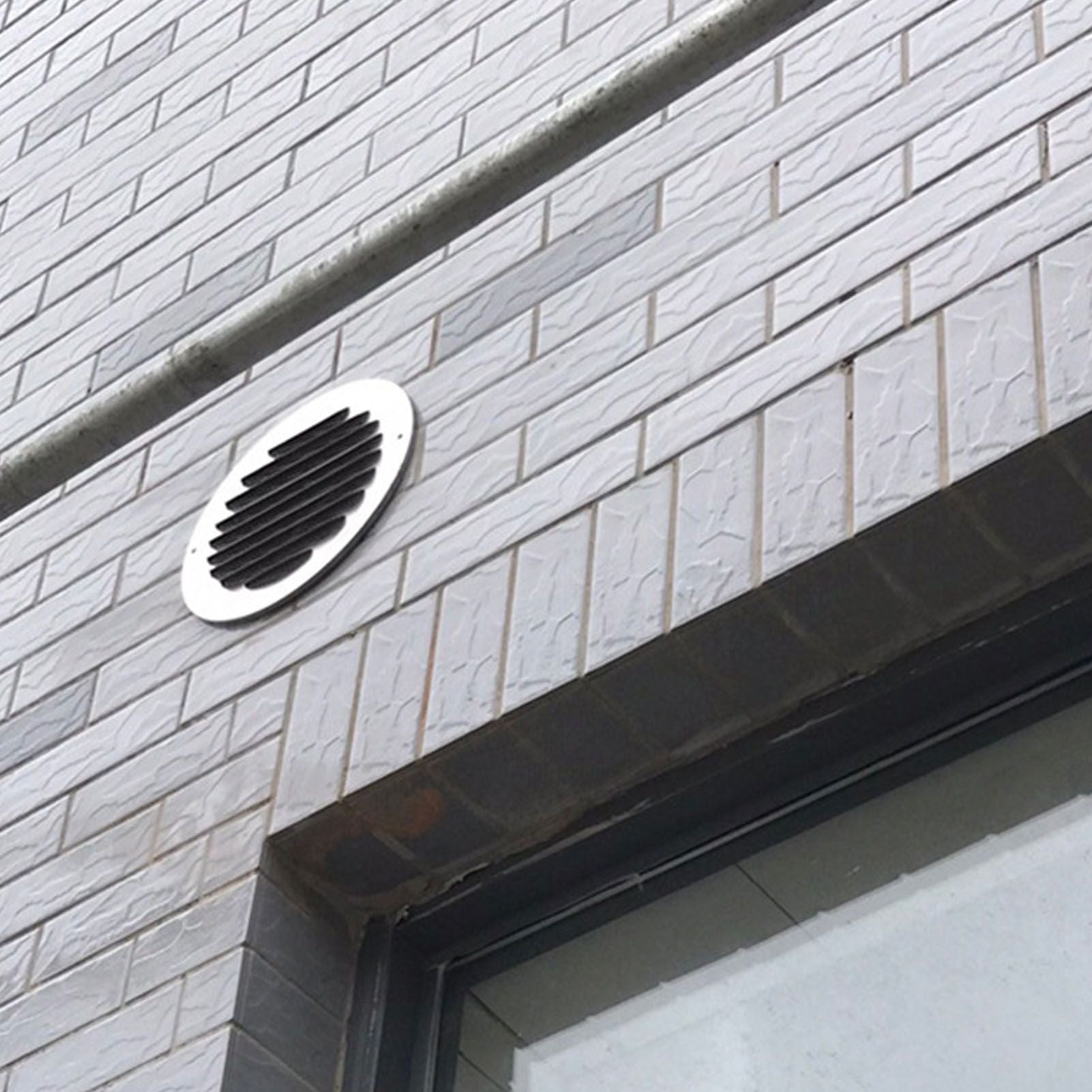 Air Ventilation Cover 304 Stainless Steel Round Exhaust Duct Grill Cap for Kitchen and Bathroom 100mm / 3.9in