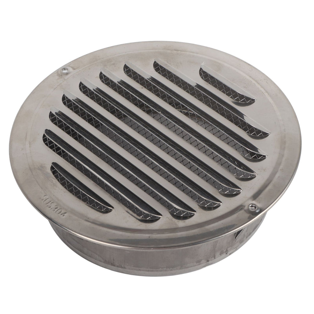 Air Ventilation Cover 304 Stainless Steel Round Exhaust Duct Grill Cap for Kitchen and Bathroom 160mm / 6.3in
